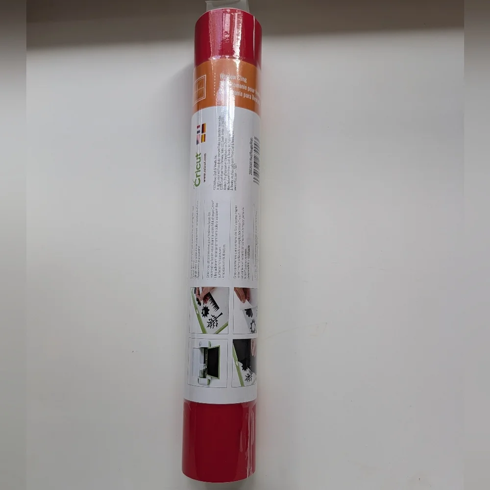 Cricut Window Cling Vinyl – Red – New & Sealed